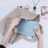 MAANGE Cosmetic Bags for Women, Small Makeup Bag for Purse, Blue Corduroy Makeup Pouch with Metal Zipper for Travel