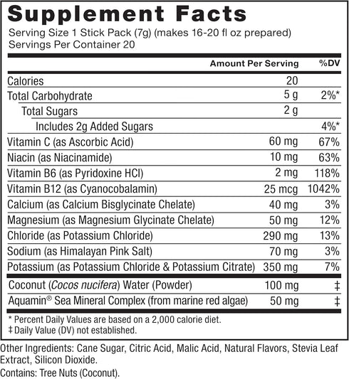 FORCE FACTOR Liquid Labs Electrolytes Powder - Hydration Packets with 5 Essential Electrolytes, Lemon-Lime Flavor, 20
