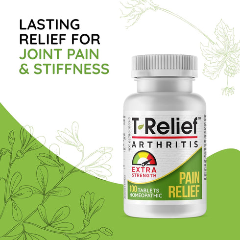 T-Relief Extra Strength Arthritis Arnica +12 Pain Relieving Natural Medicines - 100 Tablets (2 Pack)
