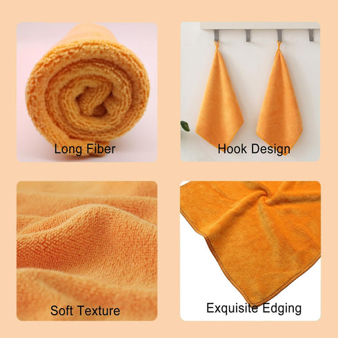 Microfiber Cloth 6-Pack Cleaning Rags - Absorbent Lint Free Cloth for House, Kitchen, Car, Glass & More - 12"x12",