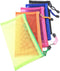 Outman Multipurpose Nylon Mesh Cosmetic Bag - Pack of 5 Travel Cases & Pencil Case Organizers