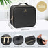 Relavel Travel Makeup Bag with LED Mirror, Cosmetic Train Case, Portable Makeup Artist Organizer with Adjustable