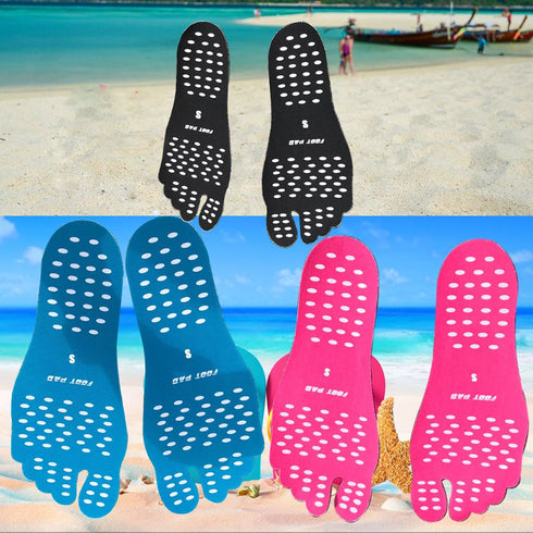 Invisible Barefoot Shoes, Flexible Anti-Slip Design for Pool, Park, Lawn, 3 Pairs/Pack