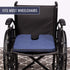 DMI Sloping Back Foam Seat Cushion - Coccyx Pain Relief, Navy, 16 x 18 x 2 – 4 Inches, With Cover