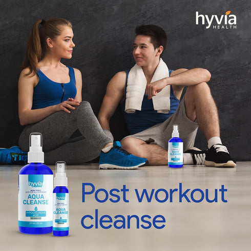 Hyvia Health 3.4 oz (100ml) AquaCleanse Hypochlorous Acid Spray - Travel Size All-Purpose Cleaner with HOCL