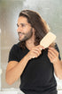 Wooden Bristle Paddle Hair Brush - 10.25" Length, 3.5" Width - Eco Friendly Wood Handle