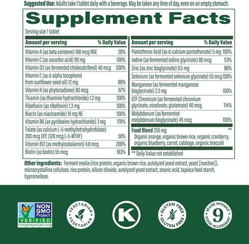 MegaFood Women's 55+ One Daily Multivitamin for Women - Vitamin A, C, D3 & E for Optimal Aging Support