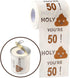 Happy 50th Birthday Gifts, 3-Ply Toilet Paper Roll, Gag Funny Birthday Gift for 50th Birthday Party Decorations