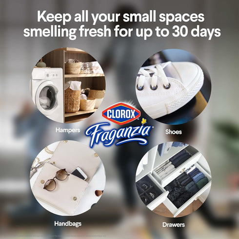Clorox Fraganzia Deodorizing Balls: Lavender with Eucalyptus Scent, 6 Count Odor Eliminators for Shoes, Gym Bag, Closet