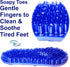 Soapy Toes Travel Sized Foot Scrubber Massages & Cleans Tired Feet, Suction Cups to Tub- Shower Floor | Easy Foot Care