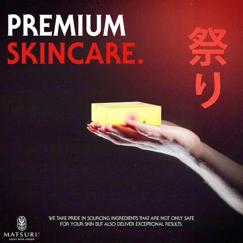 Matsuri Soap Bar | 5 oz | 3 Pack | Natural Ingredients, Moisturizing & Exfoliating, No Harmful Additives