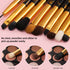 Docolor Eye Makeup Brushes 10Pcs Skull Printed Eyeshadow Brush Set for Blending, Concealer, Eyebrow