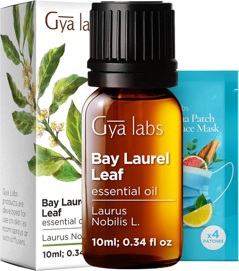 Set Set 2x0.34 oz Bay Leaf & Ginger Essential Oil - Aromatherapy Grade Essential Oils - fl - Gya Labs