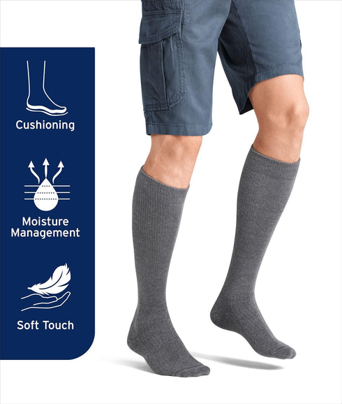 JOBST Activewear Knee High Compression Socks, 20-30 mmHg, Small, Cool White
