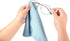 KLNYOO Microfiber Glass Cleaning Cloths, 8 Pack, Lint Free, Streak Free, 16x16 Inch, Blue