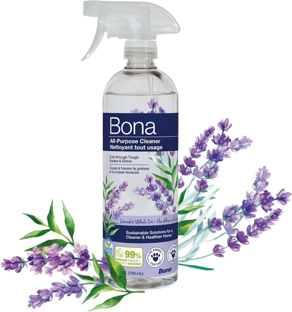 Bona All-Purpose Cleaner - Lavender White Tea Scent, 24 fl oz, Cuts Through Tough Grease & Grime