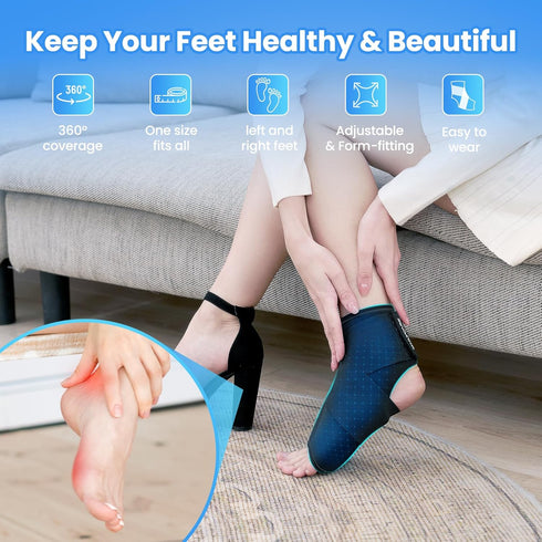 Pack Pack Pack ONLYCARE Ankle Ice Wrap for Swelling, Upgraded Gel Ice Reusable, Hot Cold Therapy, Cold for Sprained