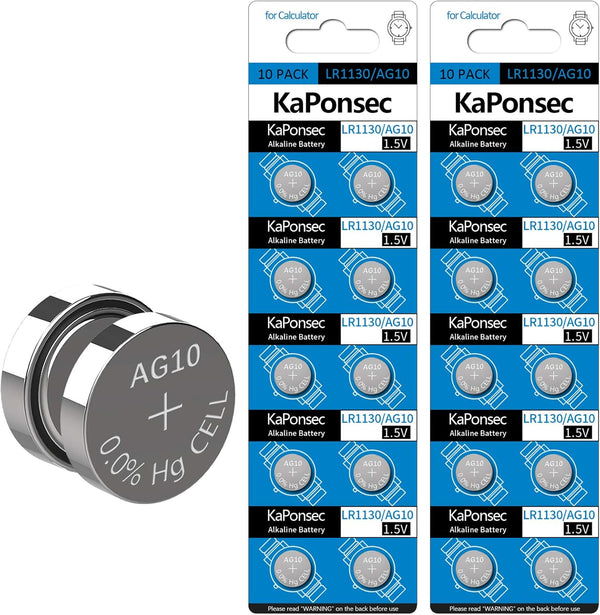 20 Pack LR1130 AG10 389 1.5V Button Coin Cell Batteries