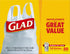 Glad Trash Bags, 13 Gallon White Handle-Tie Garbage Bags, 50 Count (Package May Vary)