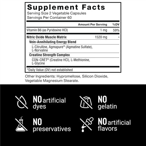 Force Factor Volcano Pre Workout Supplement for Men, 120 Capsules with Creatine & L-Citrulline