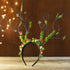 MOSTORY Green Mushroom Branch Headband - Handmade Woodland Hairband for Women Girls Cosplay Party