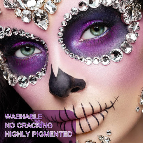 MEICOLY Cream Light Purple Face Body Paint, 2.37 oz, Water Based Full Body Paint for Adults and Kids, Lavender Violet