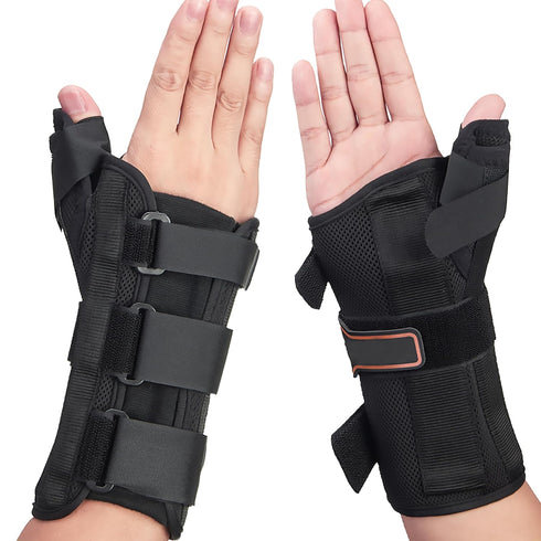 Wrist Brace & Thumb Spica Splint for De Quervain's Tenosynovitis, Carpal Tunnel & Arthritis Support (Left Hand - Medium)