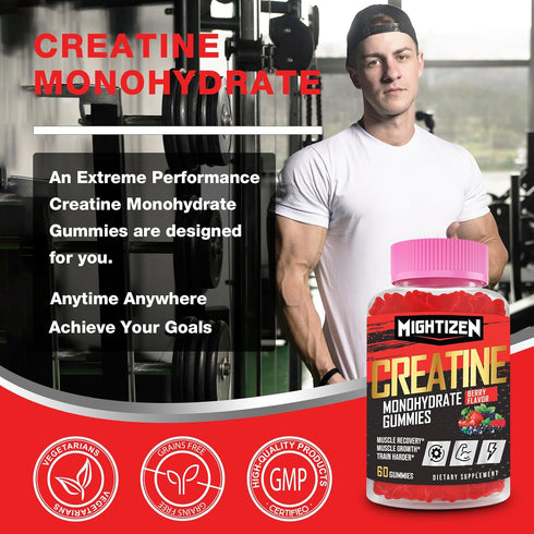 5000mg Creatine for Women: Creatine Monohydrate Gummies Complex, Pre-Workout Gummies + Taurine & Vitamin B12