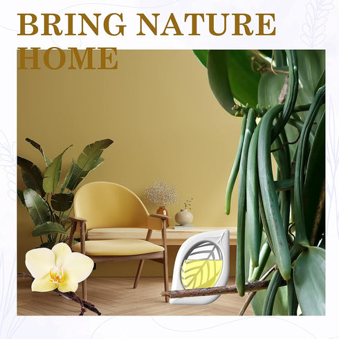 Air Freshener for Home, 4 Pack, Vanilla Essential Oils, Odor Eliminator for Small Areas, Up to 120 Days