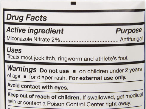 McKesson Antifungal Cream, 2% Miconazole Nitrate, 4 oz., Relieves Jock Itch & Athlete's Foot