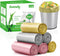 Hommaly 1.2 Gallon 240 pcs Small Multi Trash Bags Strong Pink Gray
