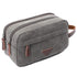 Mactso Mens Travel Toiletry Bag - Canvas Leather Cosmetic Makeup Organizer Shaving Dopp Kits with Double Compartments