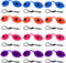 Super Sunnies UV Eye Protection Eyeshields, Tanning Bed Goggles, Red Light Therapy Glasses w/Strap, 12 Pack