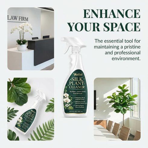 Silk Plant Cleaner Spray No Wipe, Faux Plant Cleaner Cleaner, Removes Dust & Restores Fresh Natural Look, Easy Spray