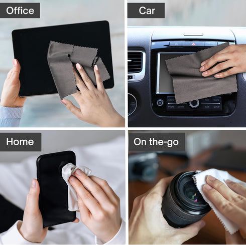 KleanToday 60 Pack Japanese-Style Premium Microfiber Glasses Cleaning Cloth Streak & Scratch-Free Lens Cleaning Cloth