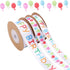 MAMUNU 3 Rolls Happy Birthday Ribbon, 3/5" and 1" Wide White Satin Polyester Ribbon for Gift Wrapping, 30 Yards