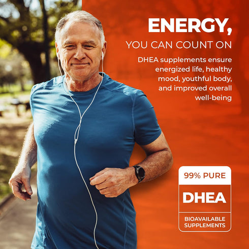 Mt. Angel Vitamins Pure DHEA 25mg Supplement for Men + Women, Supports Healthy Aging, Muscle Integrity, Energy, 60