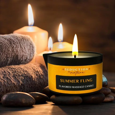 Aromatherapy Massage Oil Candle for Relaxation & Home SPA, Vegan Oils for Full Body Massage Therapy, Sustainable