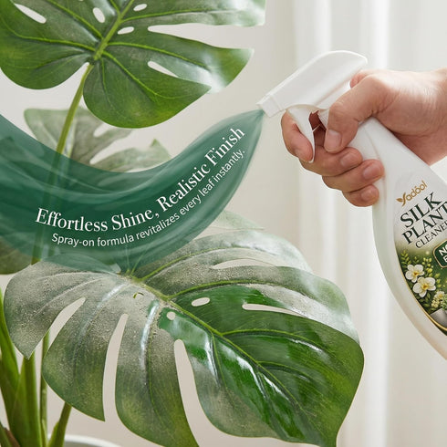 Silk Plant Cleaner Spray No Wipe, Artificial Plant Cleaner Cleaner, Removes Dust & Restores Fresh Natural Look, Easy