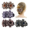 inSowni 4 Pack Luxury Fancy Gems - Korean Decorative Glitter Crystals Double Flower Hair Claws for Women Girls