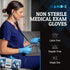 Hand-E Touch Blue Nitrile Disposable Gloves X Large 100 Count - Latex Free Medical Exam Gloves, Powder Free Food Safe Cooking Gloves