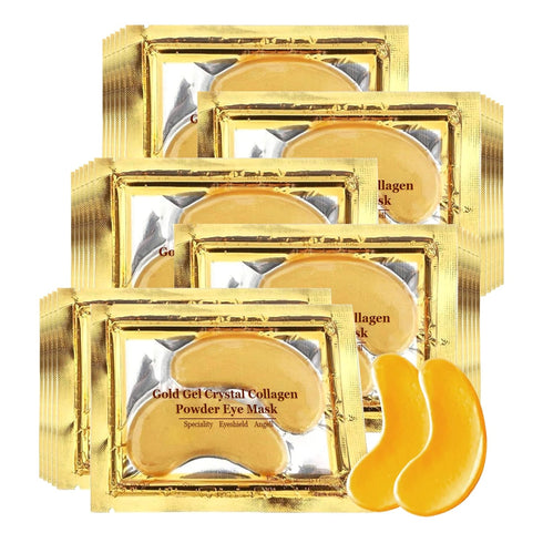 Jakuva 30 Pairs Eye Masks,Under Eye Patches for Puffy Eyes,Dark Circles & Reduce Wrinkles,Gel Moisturizing Eye Masks for Face Care,Under Eye Mask Bulk for Your Skin Care,24k Gold