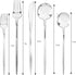 Novelty Modern Flatware, Cutlery, Disposable Plastic Teaspoons/Dessert Spoon Luxury Silver 64 Count