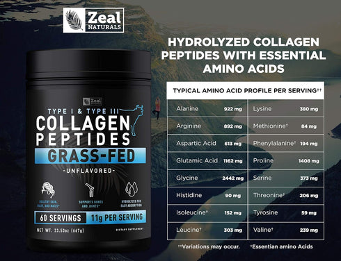 Pure Collagen Peptides Powder, 60 Servings