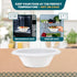 R-kay 12 Oz Plastic Bowls, 100 Count Microwavable Disposable Bowls, Heavy Duty White Plastic
