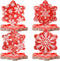 Naozinebi 48 Count Winter Snowflake Paper Plates Red Christmas Plates 9inch Red