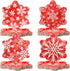 Naozinebi 48 Count Winter Snowflake Paper Plates Red Christmas Plates 9inch Red