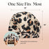 Kitsch Luxury Shower Caps for Women, Reusable Waterproof Large Cap, Non-slip Quick-dry Hair Cap, Leopard Design