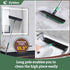 Eyliden 15” Floor Scrub Brush, 2-in-1 Stiff Bristle Brush and Soft Scrape with Telescopic Long Handle, Floor Cleaning Tools Concrete Scrubber for Deck Kitchen Tub Bath Garage Patio Wall Pool (Black) by Eyliden
