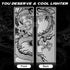 LcFun Electric USB Rechargeable Lighter, Windproof Plasma Dual Arc with LED Battery Indication (Black Dragon)